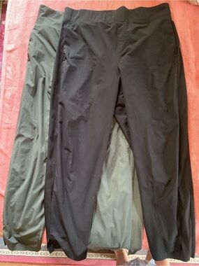 Kirkland Signature Black Track Pants with Olive Pair